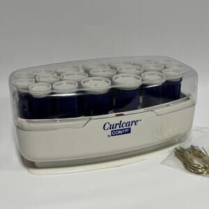 Set 20 Vintage Conair Curlcare CHV20R Flocked Hair Roller Curlers Clips